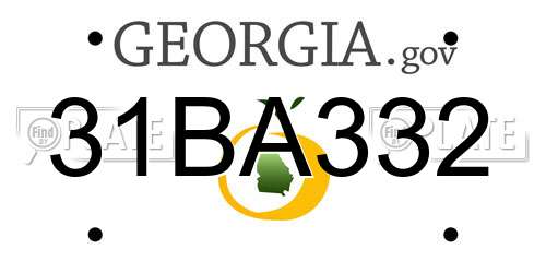 31BA332 Georgia License Plate