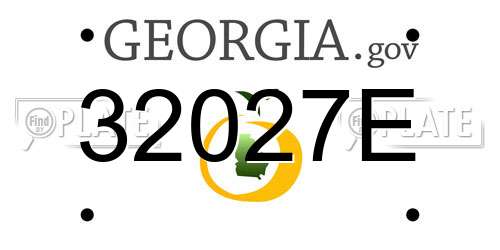 32027E Georgia License Plate