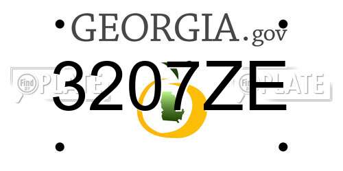 3207ZE Georgia License Plate