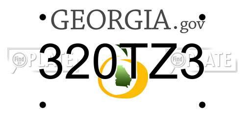 320TZ3 Georgia License Plate