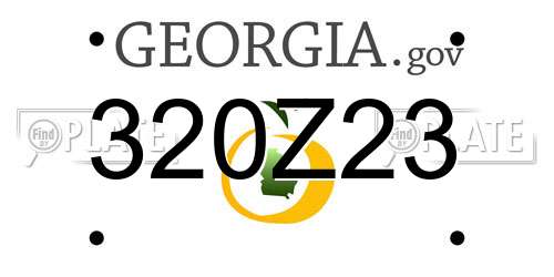 320Z23 Georgia License Plate