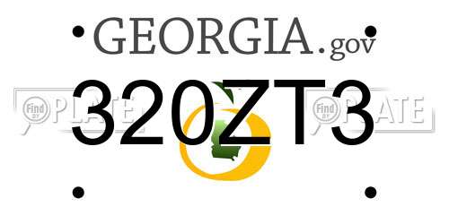 320ZT3 Georgia License Plate
