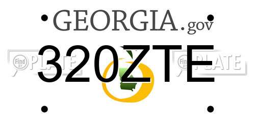 320ZTE Georgia License Plate