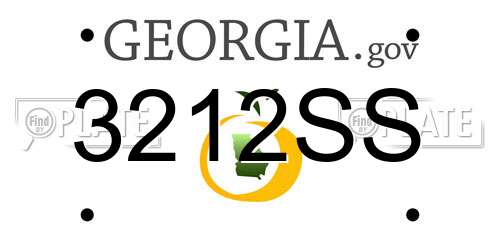 3212SS Georgia License Plate
