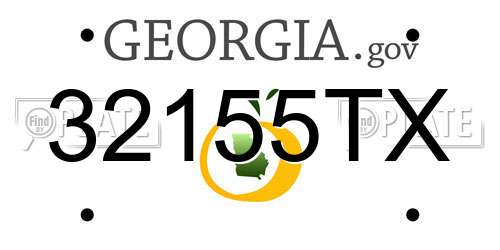 32155TX Georgia License Plate