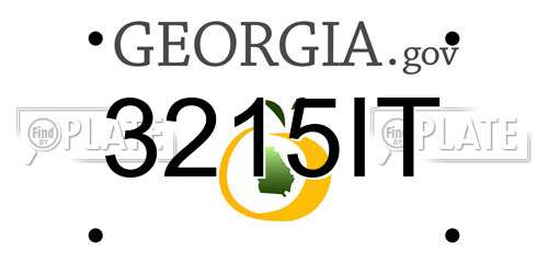 3215IT Georgia License Plate