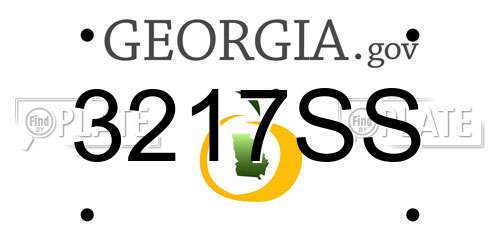 3217SS Georgia License Plate