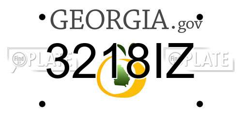 3218IZ Georgia License Plate