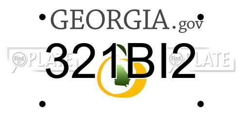 321BI2 Georgia License Plate