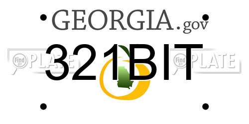 321BIT Georgia License Plate