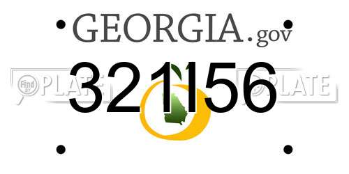321I56 Georgia License Plate