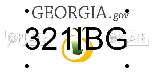 321IBG Georgia License Plate