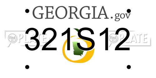 321S12 Georgia License Plate