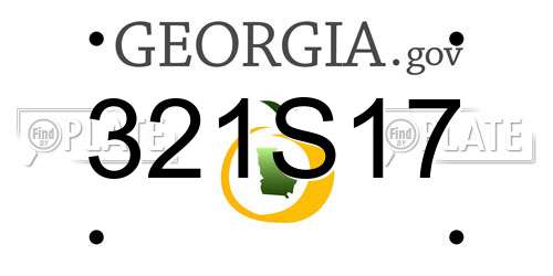 321S17 Georgia License Plate