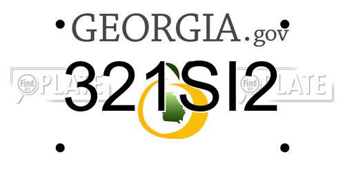 321SI2 Georgia License Plate