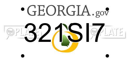 321SI7 Georgia License Plate
