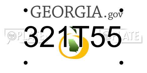 321T55 Georgia License Plate