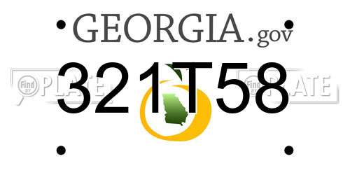 321T58 Georgia License Plate