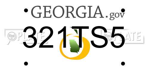 321TS5 Georgia License Plate