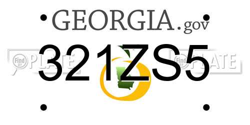 321ZS5 Georgia License Plate