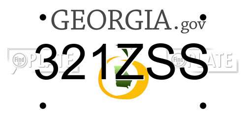 321ZSS Georgia License Plate