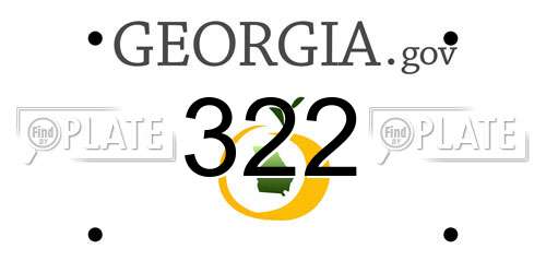 322 Georgia License Plate
