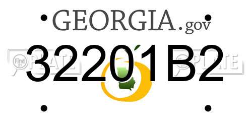 32201B2 Georgia License Plate