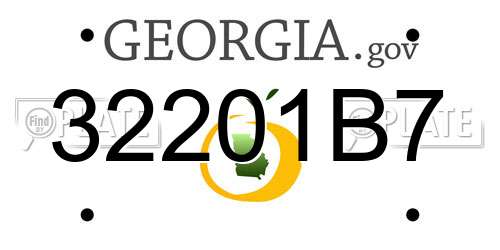32201B7 Georgia License Plate