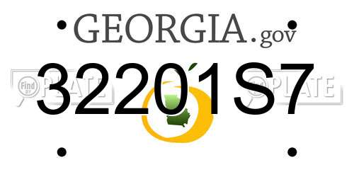 32201S7 Georgia License Plate