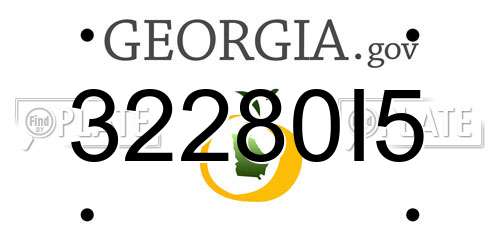32280I5 Georgia License Plate