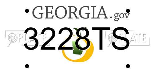 3228TS Georgia License Plate