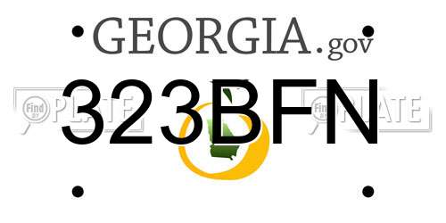 323BFN Georgia License Plate