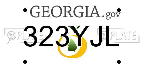 323YJL Georgia License Plate