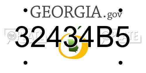 32434B5 Georgia License Plate