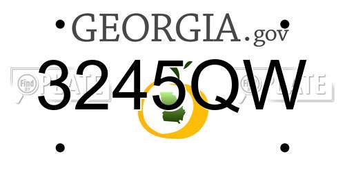 3245QW Georgia License Plate
