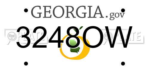 3248OW Georgia License Plate