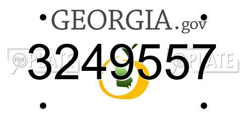 3249557 Georgia License Plate