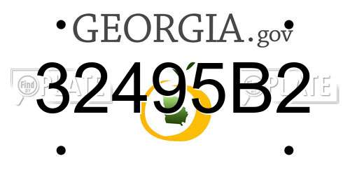 32495B2 Georgia License Plate