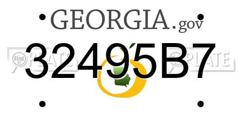 32495B7 Georgia License Plate
