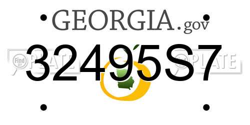 32495S7 Georgia License Plate