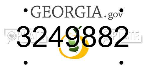 3249882 Georgia License Plate