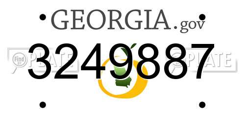 3249887 Georgia License Plate