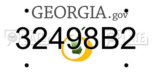 32498B2 Georgia License Plate