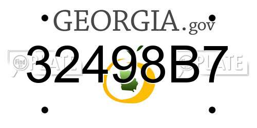 32498B7 Georgia License Plate