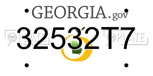 32532T7 Georgia License Plate