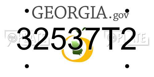 32537T2 Georgia License Plate