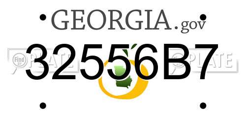 32556B7 Georgia License Plate