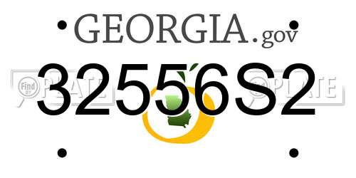 32556S2 Georgia License Plate