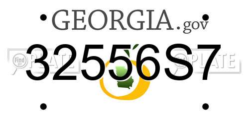 32556S7 Georgia License Plate