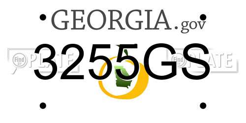 3255GS Georgia License Plate